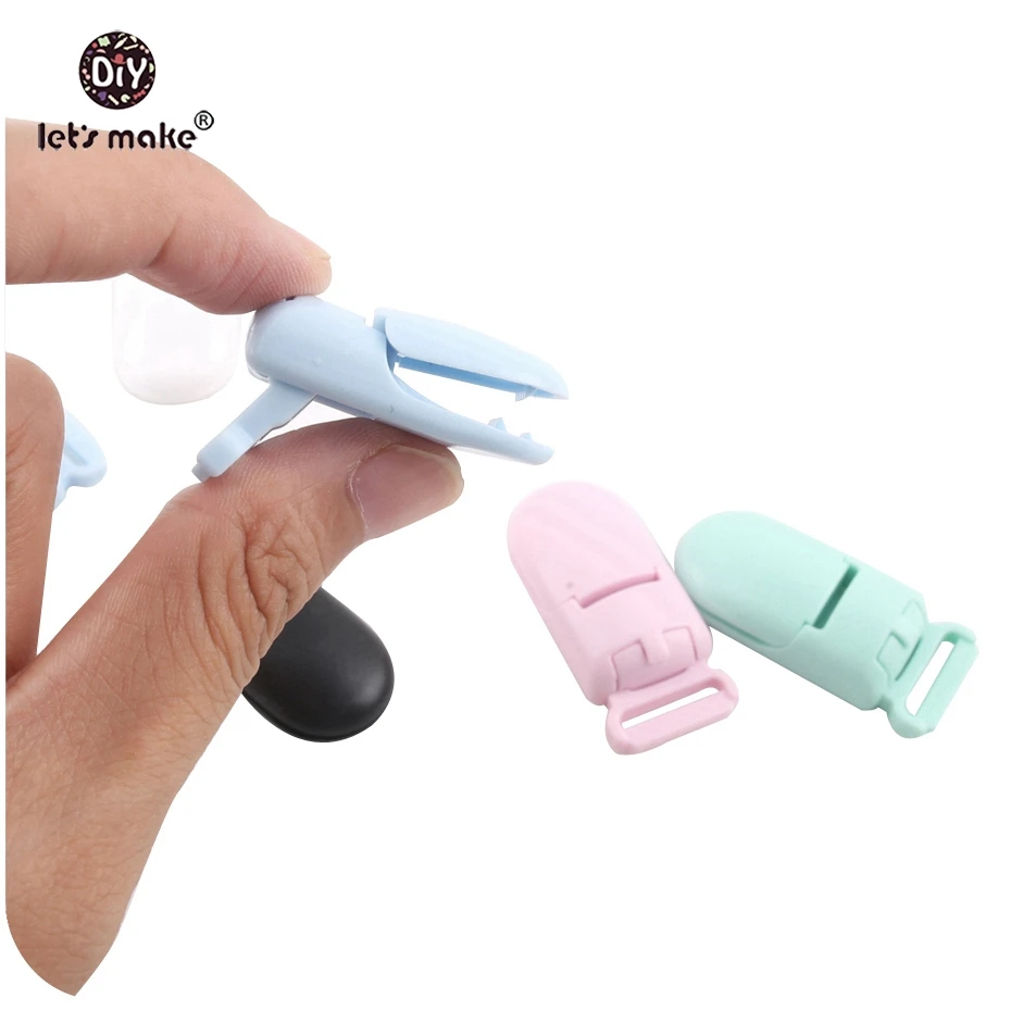 Let\'s Make-Clips de chupete para bebé, accesorios de joyería DIY, Clips de chupete de plástico hechos a mano, Clip de dentición, colgante de