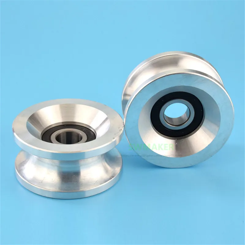 5pcs 20*85*41mm aluminum, anti-corrosion pulley roller wheel, for injection molding machine safety push door 25mm diameter rail