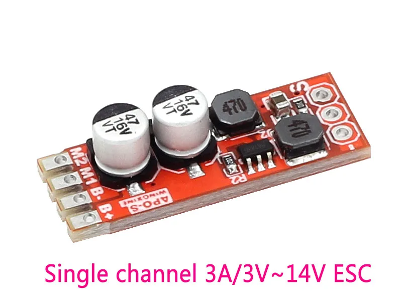 

APO-S одноканальный небольшой объем 3A ESC 3V ~ 14V источник питания, максимальный выход 3A