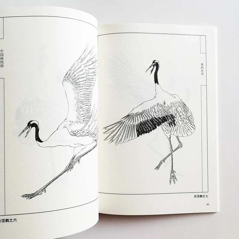 94Pages Eagle & Crane Paintings Art Book by Guan Yan Coloring Book for Adults  Relaxation and Anti-Stress