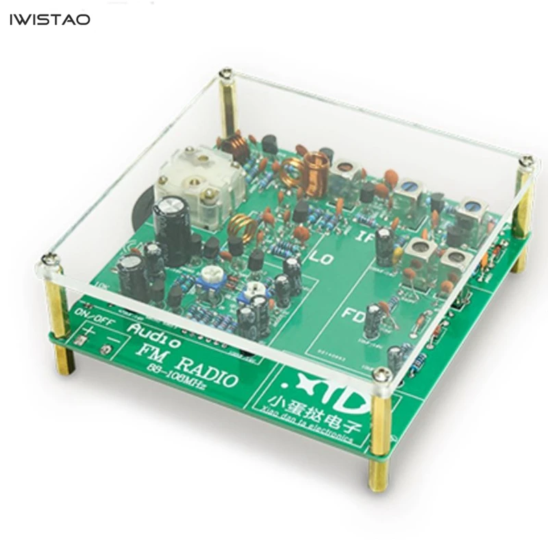 

IWISTAO FM Radio Tuner Finished Board Fully Separated Components DC6V Battery Supply
