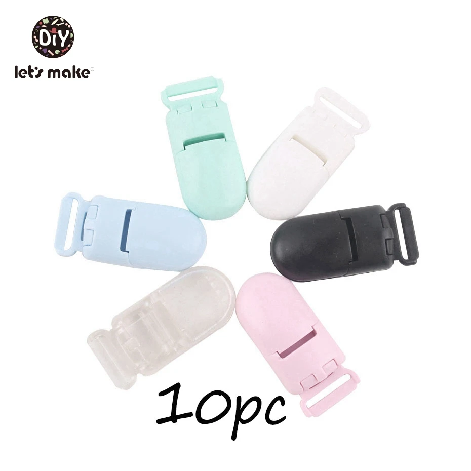 Let\'s Make-Clips de chupete para bebé, accesorios de joyería DIY, Clips de chupete de plástico hechos a mano, Clip de dentición, colgante de