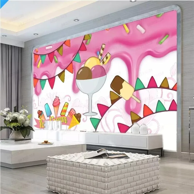 Pastry snack cake tooling background wall, specializing in the production of wallpaper murals