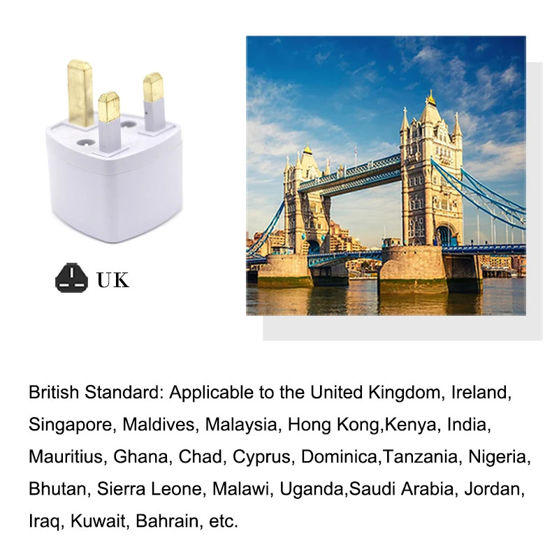 Multifunktions EU uns AU UK Stecker adapter Power Converter Stecker 2 Pin Buchse EU zu England Reise Ladegerät Adapter konverter