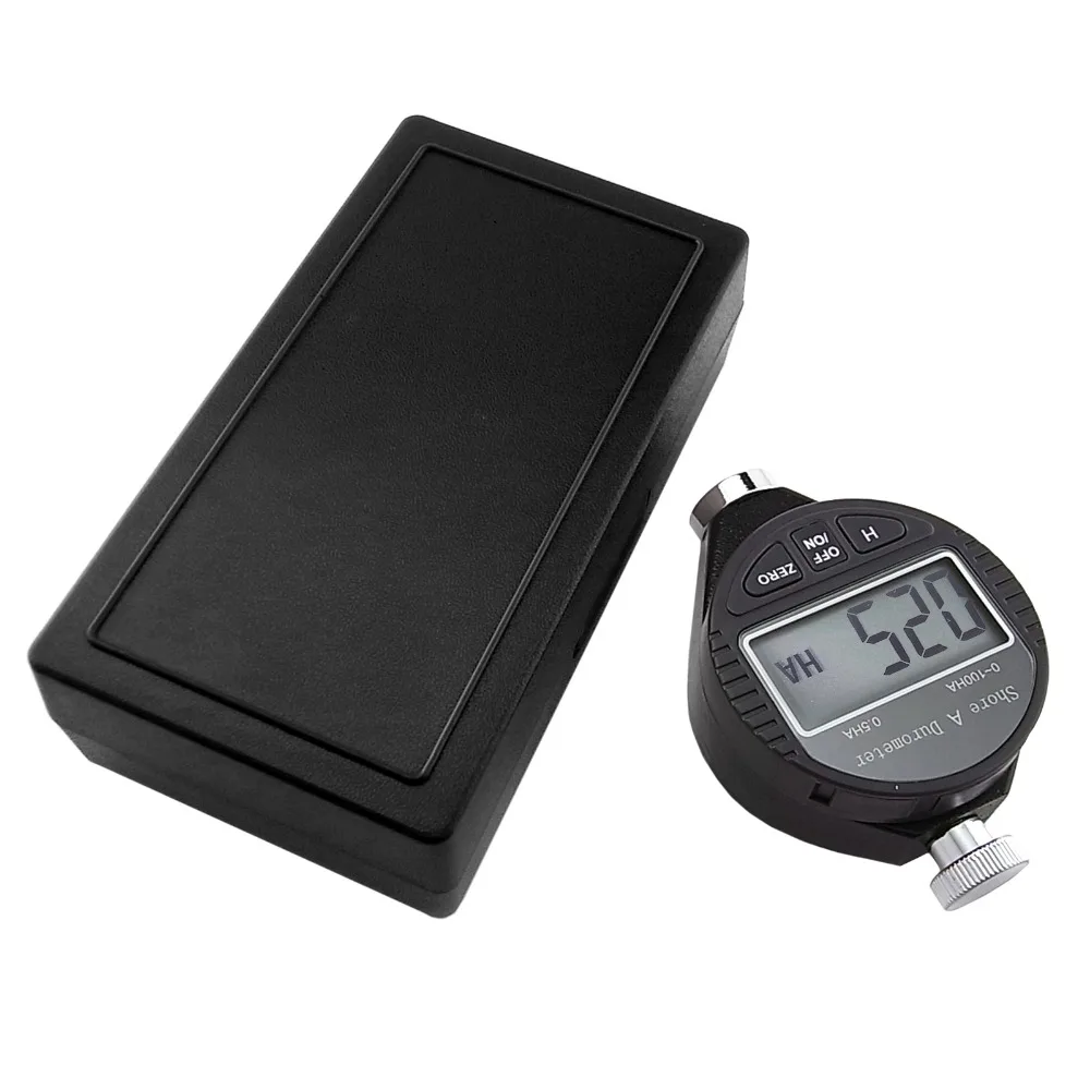 Portatile Palmare Shore A di Digital Display LCD Durezza del Tester del tester Durometro 0 ~ 100HA Quadrante Bilancia Rubber Tire Zero Impostazione