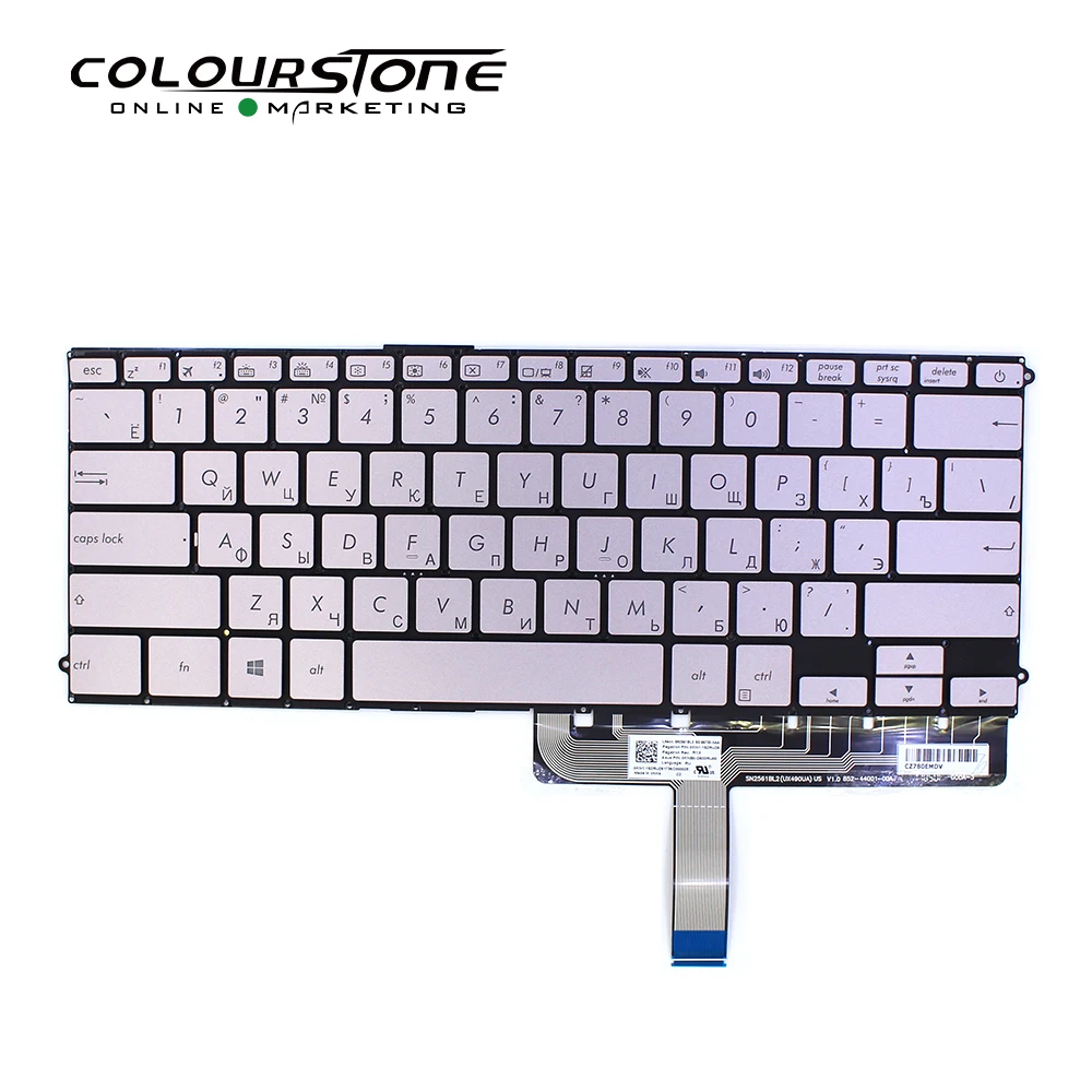 RUSSIA Backlit Laptop keyboard For ASUS ZENBOOK UX490 UX490UA UX490 RUSSIA SILVER BACKLIT Keyboard