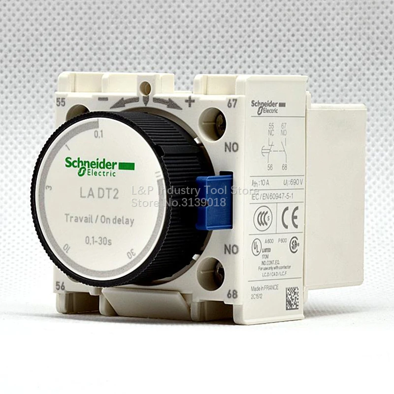 Imagem -02 - Original Novo Schneider Ladt2 130s Tempo de Atraso Bloco On-delay La-dt2 para Contator Boa Qualidade Atualização para Preto 100