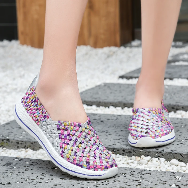 Women Shoes Flats Summer Breathable Sneakers Fashion Women Tenis Casual Loafers Comfortable Walk Shoes Outside Sneakers Zapatos