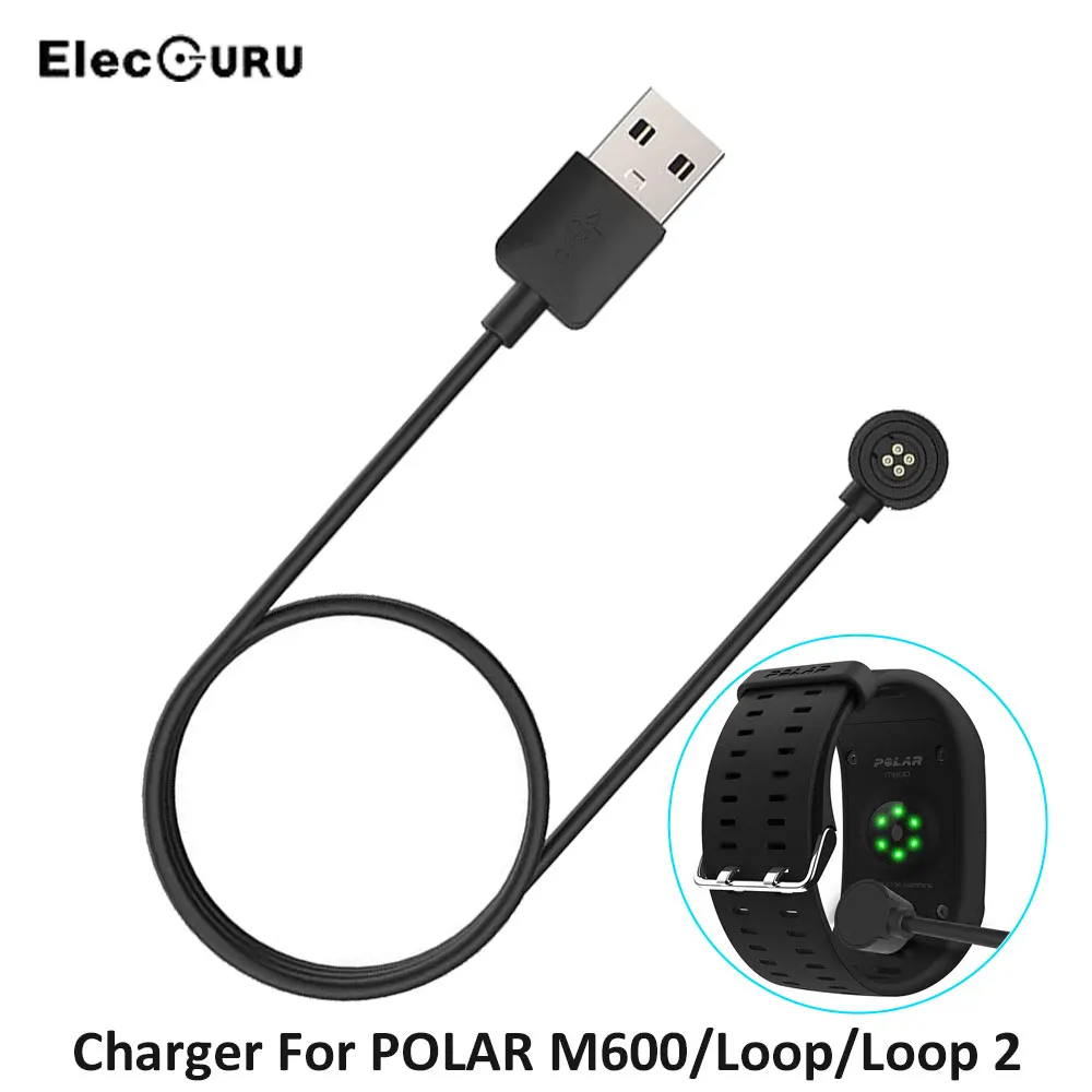 Cargador de reloj inteligente para Polar M600/Loop 2, Cable de carga rápida, sincronización de datos USB, 100cm/3,3 pies, magnético