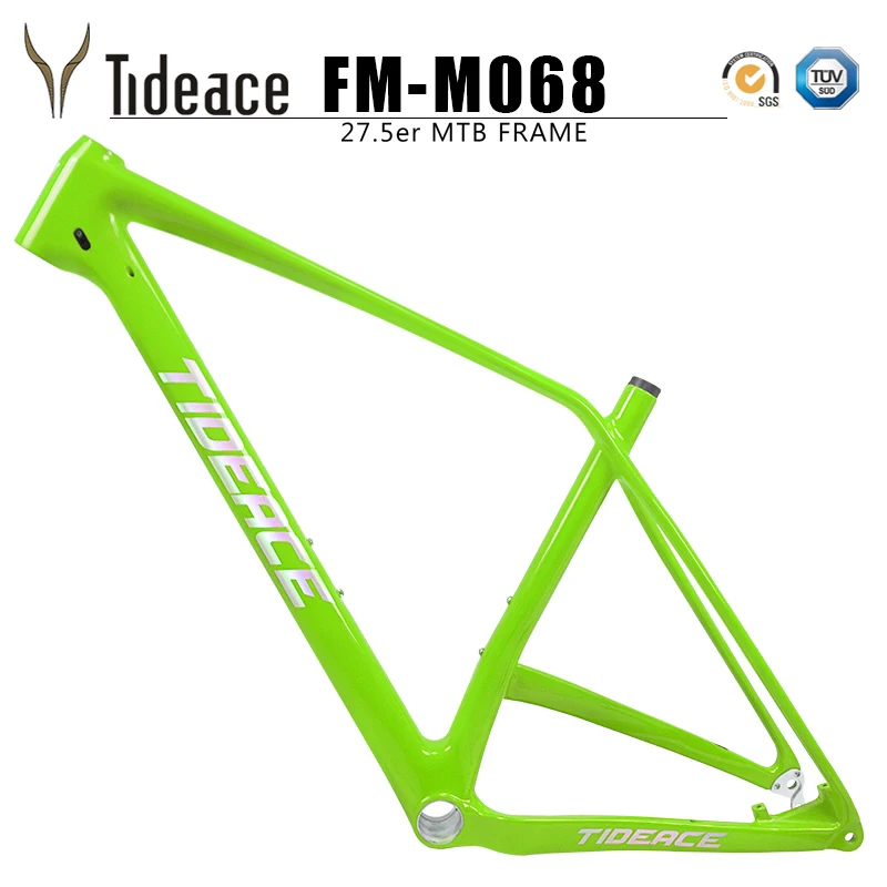 Tideace Hardtail 27.5er MTB Full Carbon Fiber Mountain Bicycle Frame Max 3.0 Tires 27.5 Plus OEM Boost Frames