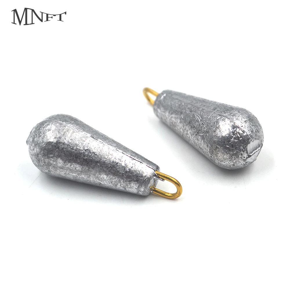 MNFT 2Pcs Bass Casting Sinker Lead Sinker Weight 10g 20g 30g 40g Drop Shot Fishing Lead