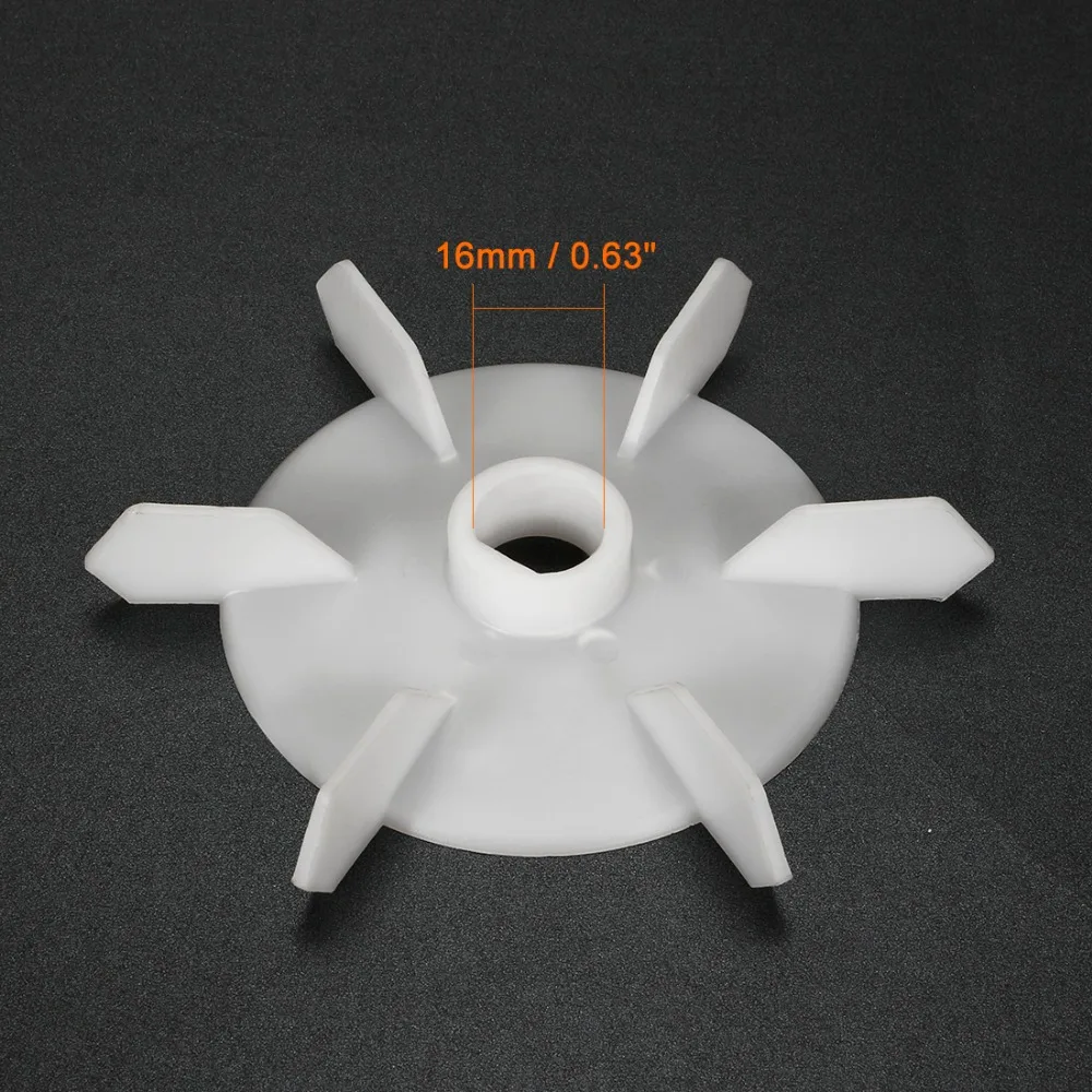 Motor Fan Blade 103x14/120x15/140x16/140x18/148x20mm D Shaft Replacement White Plastic 6/12 Impeller Motor Fan Vane for Home DIY