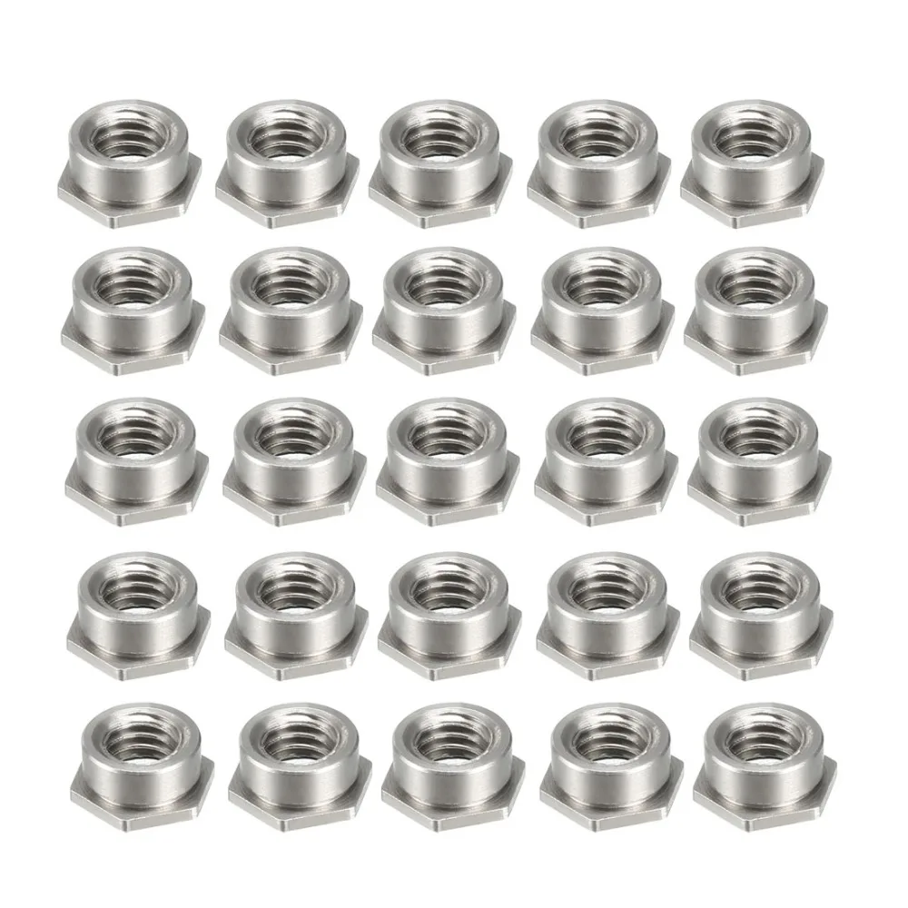 25 szt. M3x0.5/m4x0,7 mm podziałka śruba sześciokątna stali węglowej zaślepka samozaciskowy nakrętki FS-M3-1/FS-M3-2/FS-M4-1/FS-M4-2