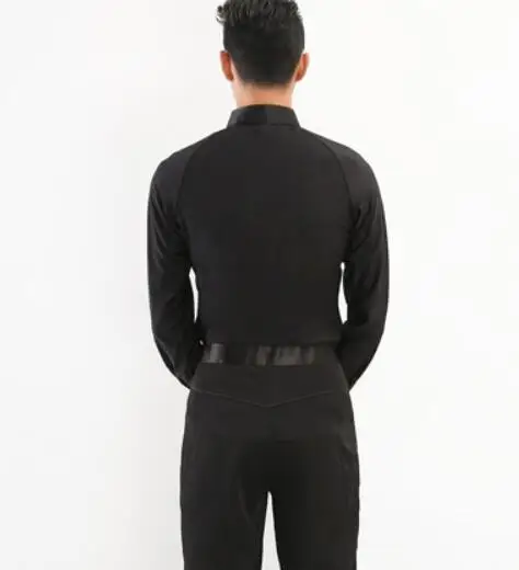 Men\'s Adult Latin Dance Practice Tops 2019 Latin Dance Garment Dance Waltz Ballroom Dance Garment Performance latin man shirts
