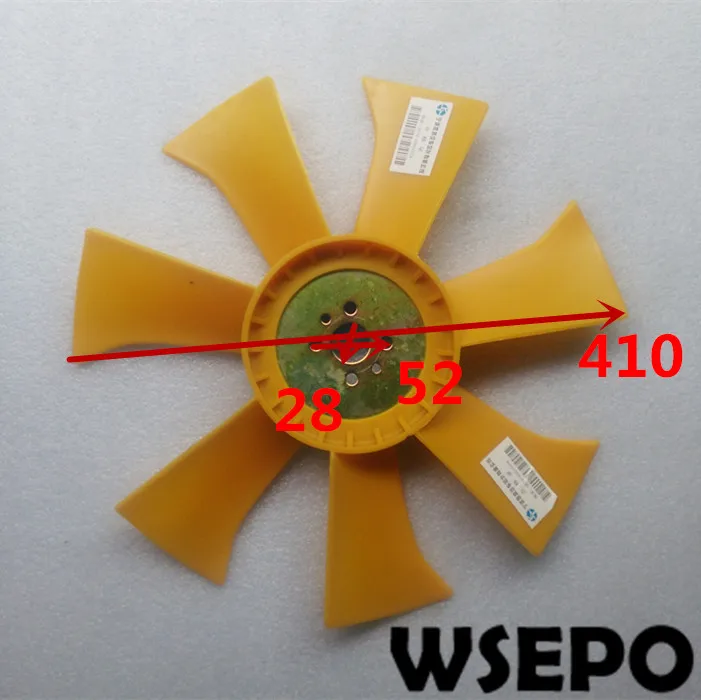 Top Quality! Engine Cooling Fan Dia. 410mm fits for 495/4100/4102 4 Cylinder Water Cooling Diesel Engine