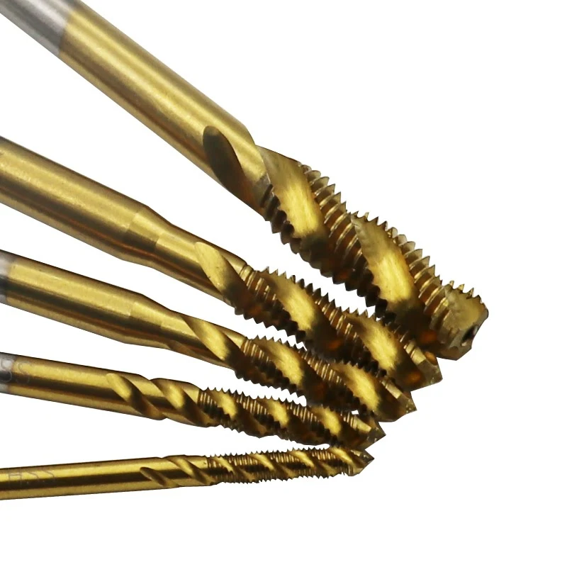 Brocas Mini M3 M4 M5 M6 M8, en espiral, puntiagudas, formación de rosca, juego de brocas de grifo de tornillo métrico, 5 uds.