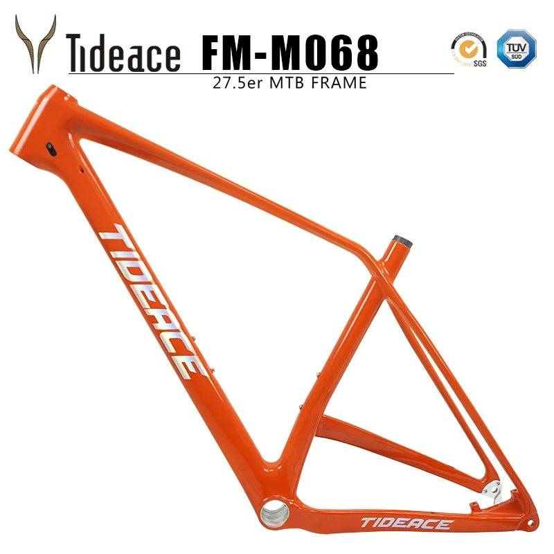 Tideace Hardtail 27.5er MTB Full Carbon Fiber Mountain Bicycle Frame Max 3.0 Tires 27.5 Plus OEM Boost Frames