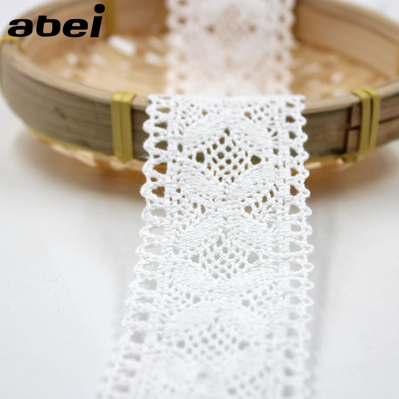 5yards/lot 4cm White Cotton Lace Trims DIY Curtain Tablecover craft Handmade Hometexile Sewing Accessories