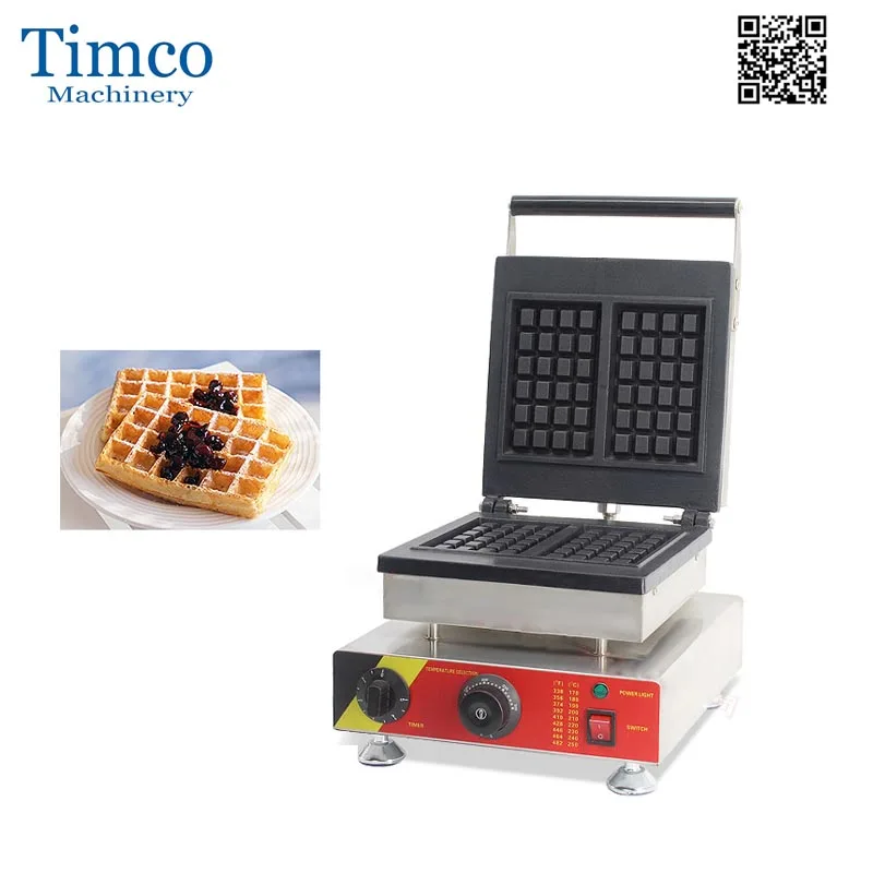 TIMCO Waffle Making Machine 2PCS Rectangle Shape Waffle Maker Baker