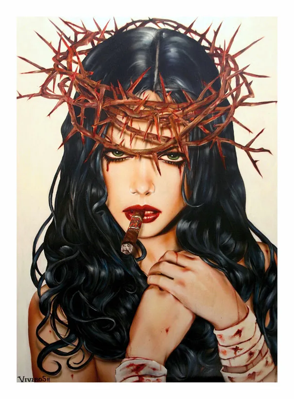 High quality Oil painting Canvas Reproductions The Last Temptation by Brian M.Viveros  Painting hand painted