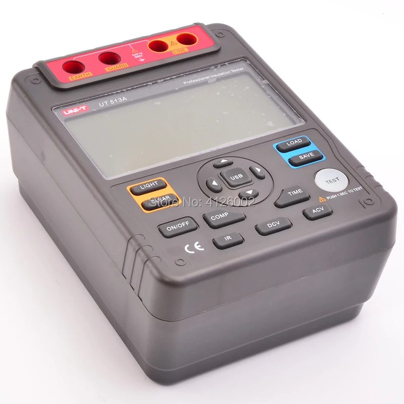 UNI-T UT513A Tester di resistenza di isolamento 5000 V; Memorizzazione dati/Grafico a barre analogiche/DAR/Transferimento dati USB/Retroilluminazione LCD