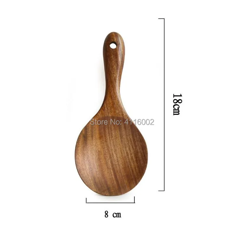 50pcs Wooden Rice Paddle Spatula Kitchen Solid Wood Rice Potato Serving Spoons Scoop Wood Cooking Utensils Kitchenware