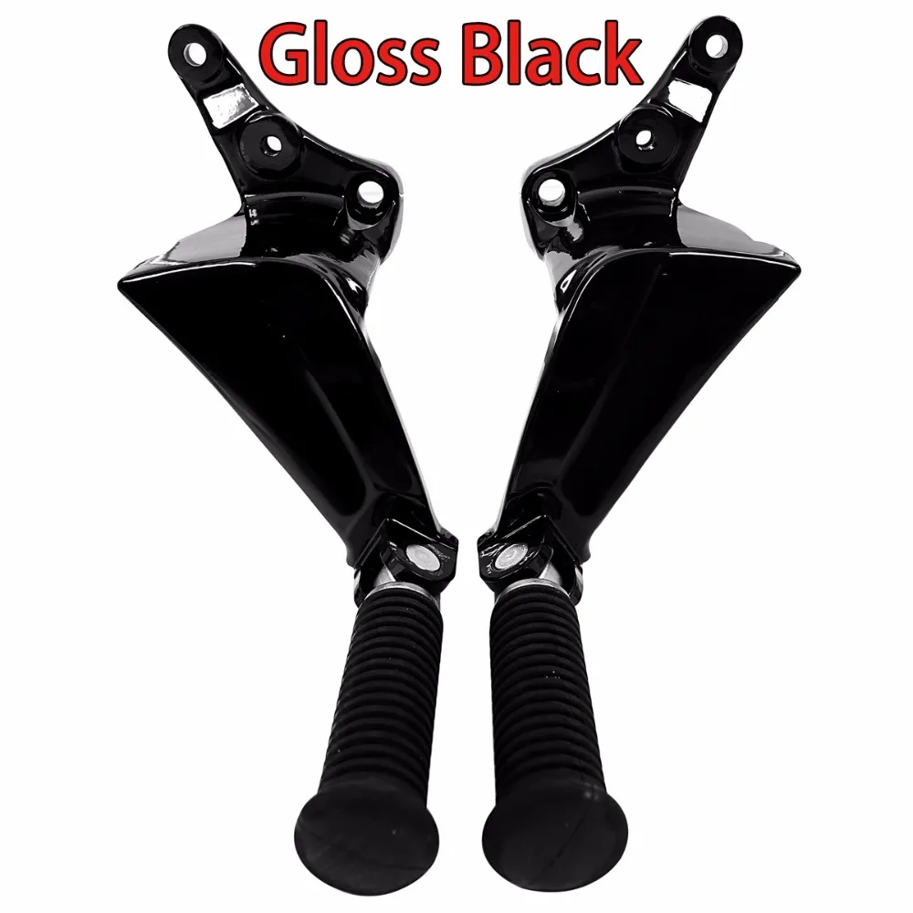 Rear Gloss Black Passenger Footpegs For Victory Boardwalk Judge Vegas Highball Gunner 2003-2013 Models