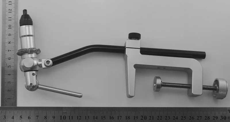 MNFT-로터리 플라이 타이 바이스 C 클램프 1 세트, 초보자 또는 낚시 여행자를 위한 헤비 듀티베이스 후크 도구 포함