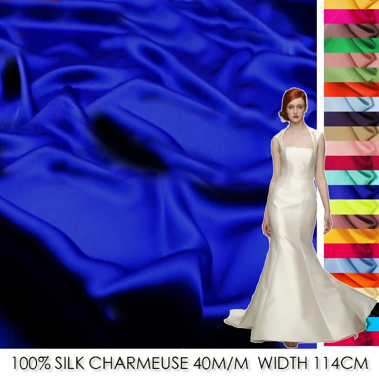 

CNUM SS11440 100% Silk, Silk Satin/ Pure Color/ Silk Fabric Heavy/ Width:1.25yd, Thickness:40m/m /Unit:Meter