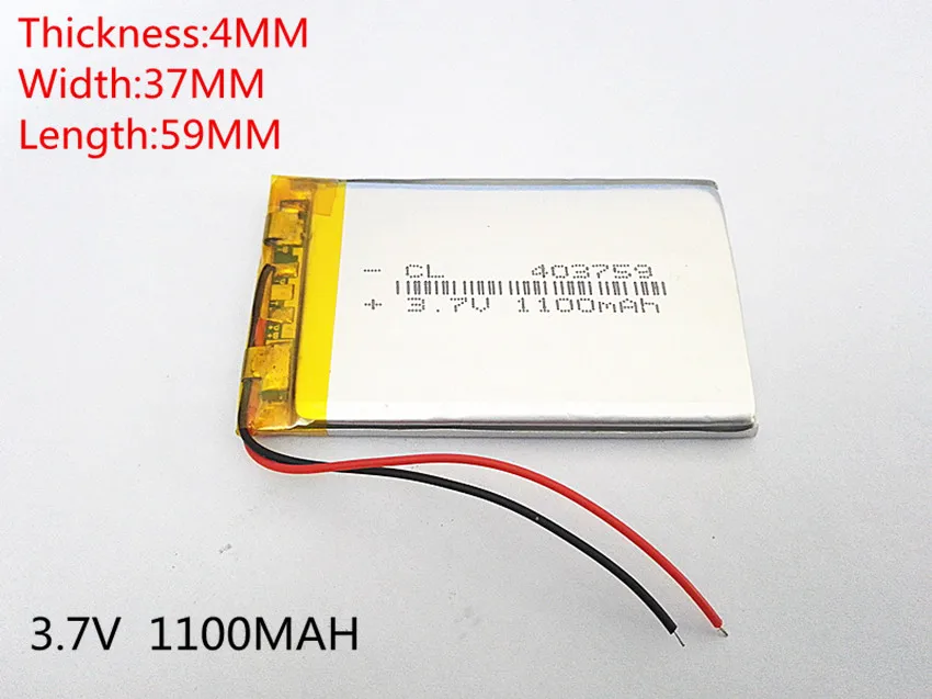 Migliore batteria di marca 3.7 V 403759 mAh 1100 Polimeri di Litio Li-Po Ricaricabile FAI DA TE Batteria Per Mp3 MP4 MP5 GPS mobile elettronico