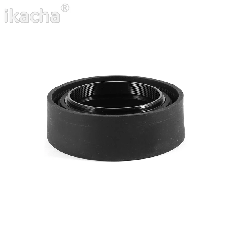 49mm 52mm 58mm 55mm 62mm 67mm 72mm 77mm 82mm Rubber Tele Wide-Angle Lens Hood Standard Telephoto+Lens Cap For Canon Nikon Sony