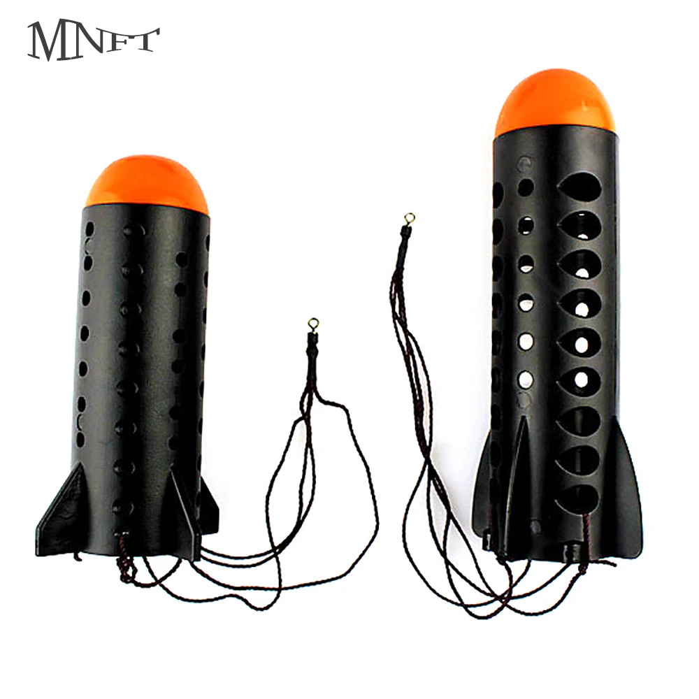 MNFT 2PCS Rocket Float Spod Bomb Feeder Bait Cylindrical Fishing Bait Container Fishing Tackle Feeders