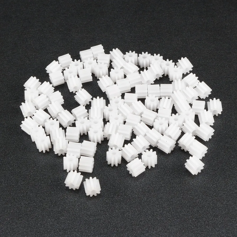 100Pcs 9 Teeth Plastic Gear Model 092A Reduction Gear Modulus 0.5 Worm Gears for RC Car Robot Motor DIY Model Making Accessories