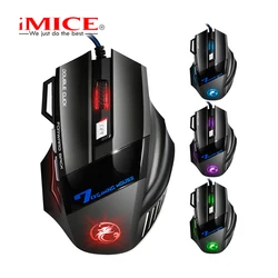 IMICE-X7プロフェッショナル光学式ゲーミングマウス,有線,5000dpi,コンピューター,ラップトップ用