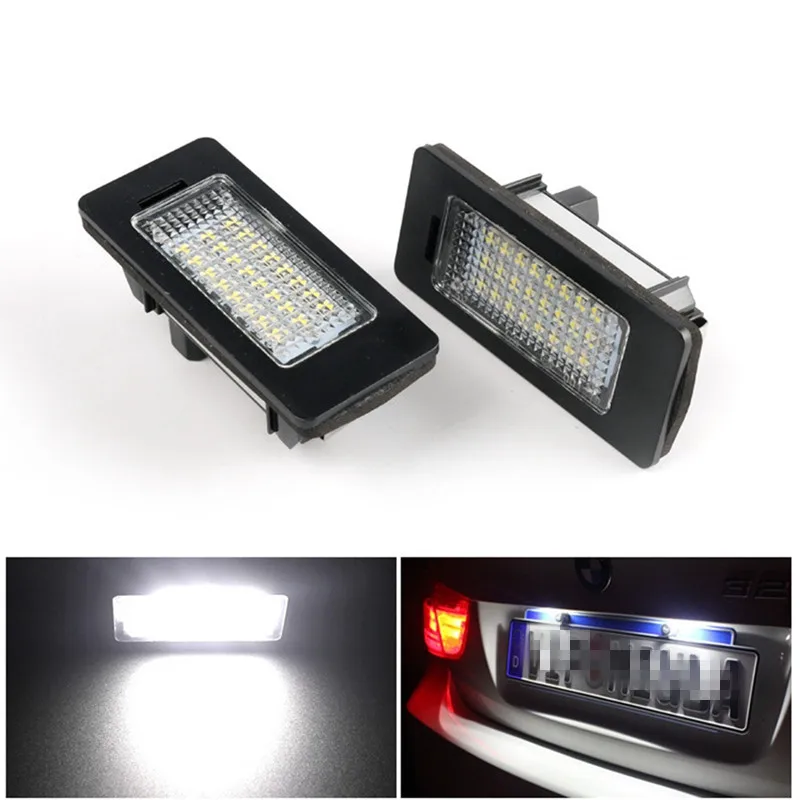 

hot selling!!! 2Pcs/Set LED License Plate Light for BMW E39 E60 E61 E70 E82 E90 E92 24SMD Error Free Bright White Color