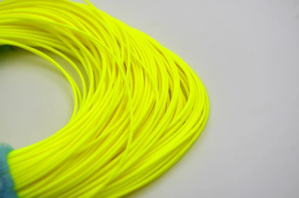 MNFT 100FT Fluo Yellow Color Weight Forward Floating Fly Line with 2 Welded Loops Fly Fishing Line WF4F WF5F WF6F WF7F WF8F