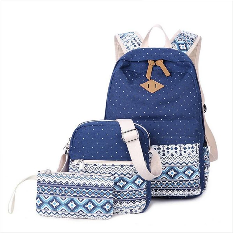 

Young Girl Shoulder Backpack Outdoor Leisure Garden Wind Backpack Computer Phone Textbook Soft Back Comfort Letter Three Pack