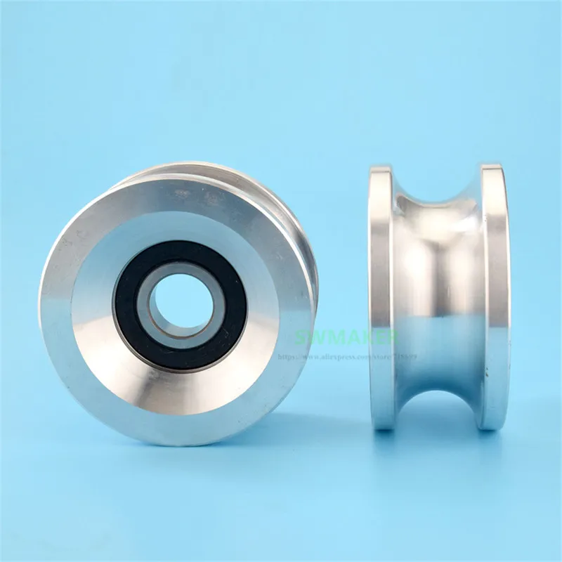 1pcs 20*85*41mm aluminum, anti-corrosion pulley roller wheel, for injection molding machine safety push door 25mm diameter rail