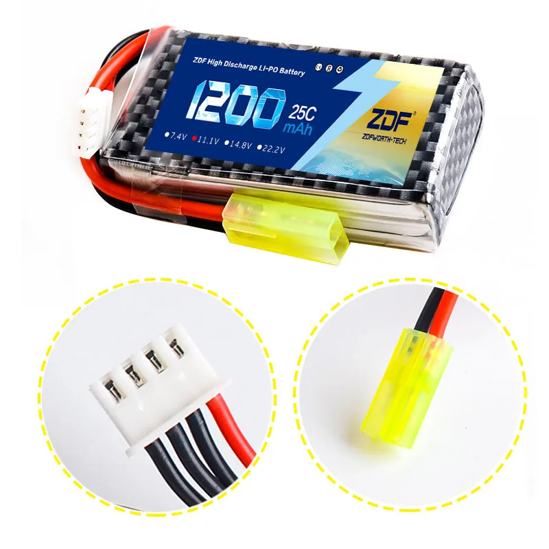 ZDF dobrej jakości 3S 11.1V 1200mah 25C bateria Lipo