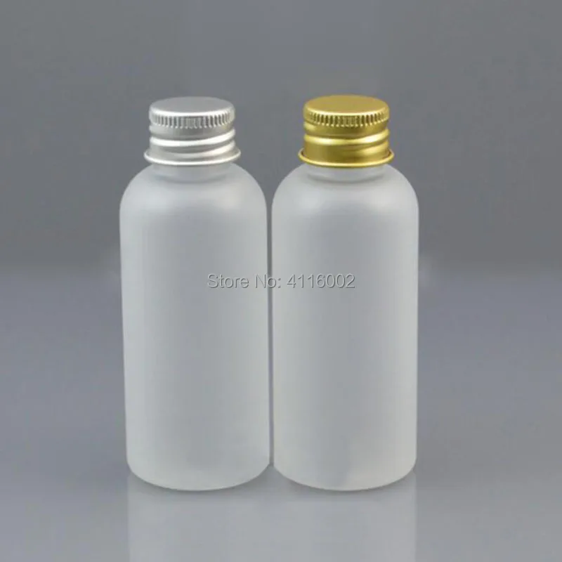 100pcs 60ML Frosted Plastic Bottle With Silver/Gold Cap Shampoo Lotion Packaging Bottle Empty Cosmetic Container