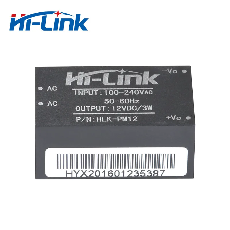 

Бесплатная доставка, 3 шт., HLK-PM12, ACDC от 220 В до 12 В, 3 Вт, интеллектуальный бытовой переключатель, мини-изолированный модуль питания для умного дома