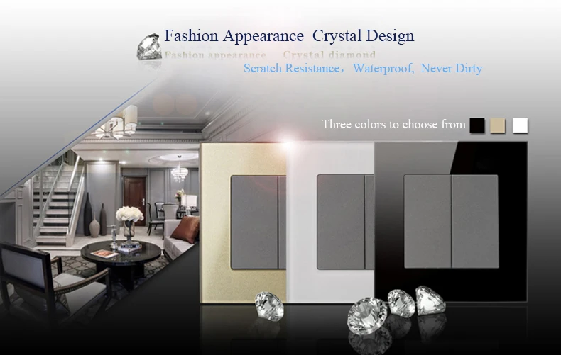 Wallpadคู่ข้อมูลซ็อกเก็ตสีดำสวิทช์คริสตัลแก้วคริสตัล 86*86 มม.คอมพิวเตอร์อินเทอร์เน็ตRJ45 ข้อมูลซ็อกเก็ตแจ็ค,จัดส่งฟรี
