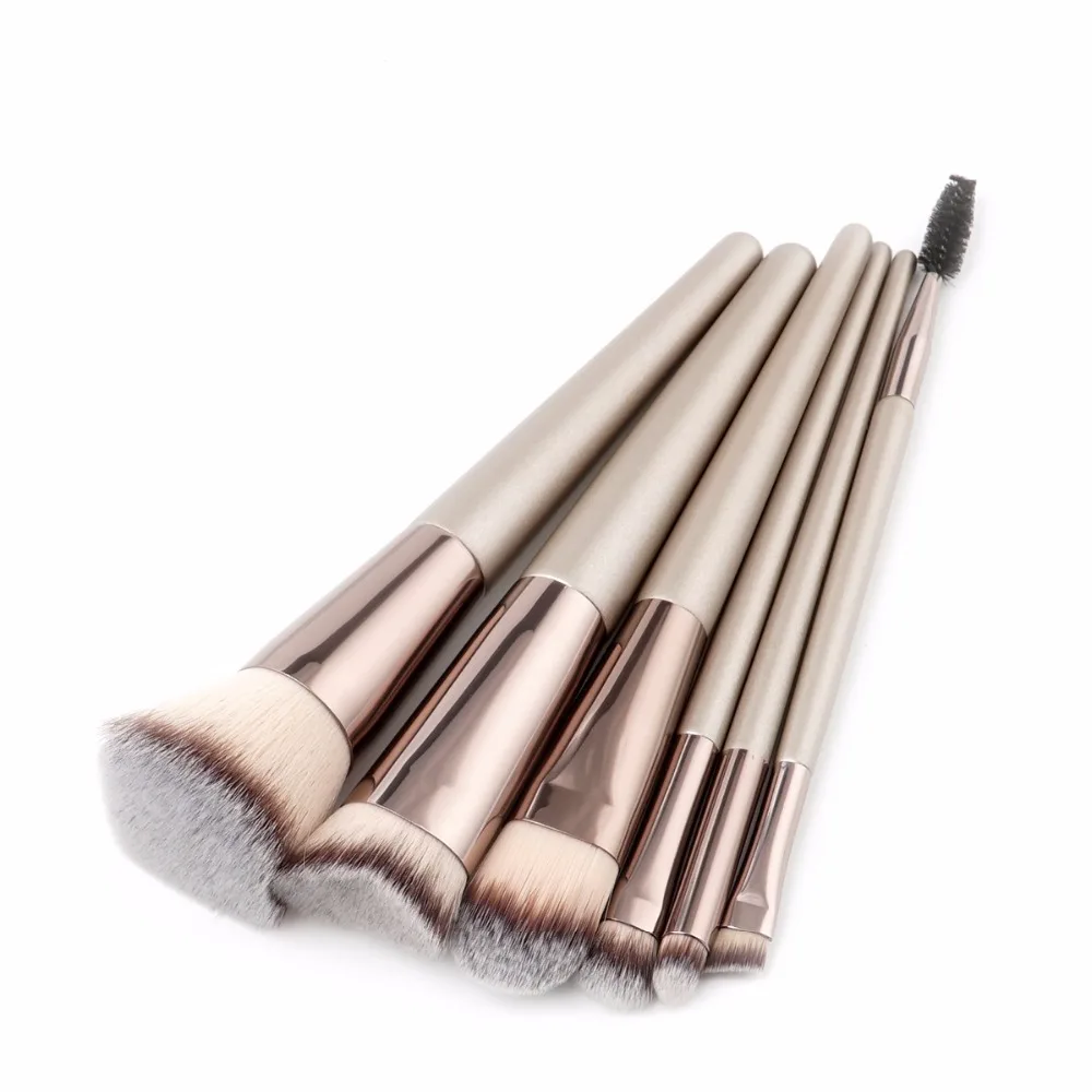 2017 ENNKE Make up Tool Makeup Brushes Dropshipping Champagne Gold Wood Handle 6pcs/sets Eye Shadow Foundation Eyebrow Lip Brush