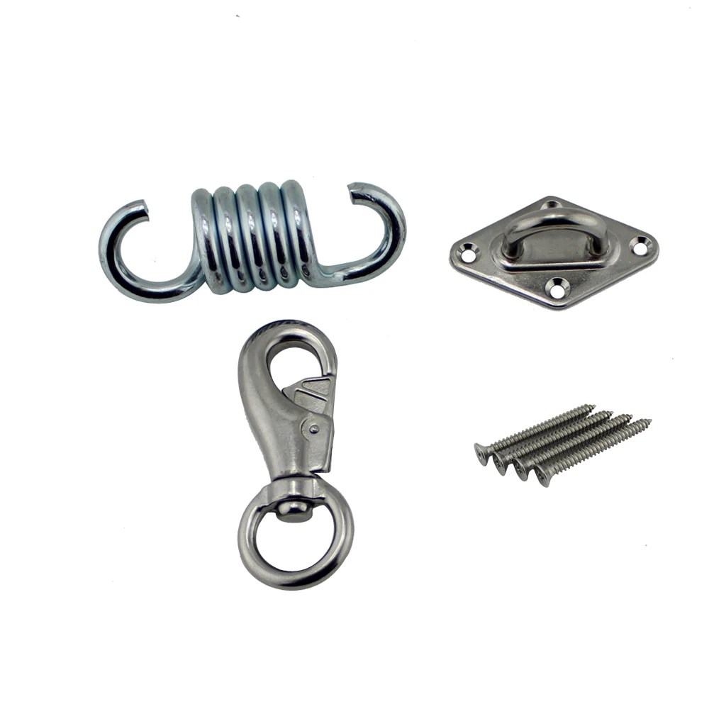 Stainless Hanging Chair Hardware Hammock Hook Ceiling Mount Spring Suspension Swing Hook Kit For Garden Swing Kit