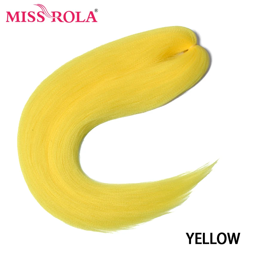 Miss Rola Synthetische 30 Inch 100g Kanekalon Haar Vlecht Yaki Recht Pre Uitgerekt Roze Groothandel Bulk Haarverlenging Jumbo Vlecht