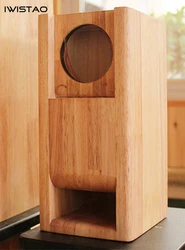 IWISTAO HIFI 3 Inches Full Range Speaker Empty Cabinet 1 Pair Finished Wood Labyrinth Structure Fixed Panel for Tube Amp