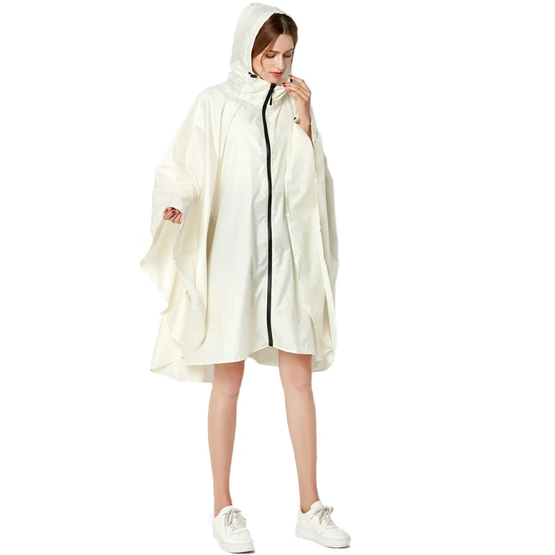 New Fashion Big Size Women Raincoat Thin Poncho Ladies Waterproof Clock Rain Jacket Adults Rain Coat Windproof Rain Wear