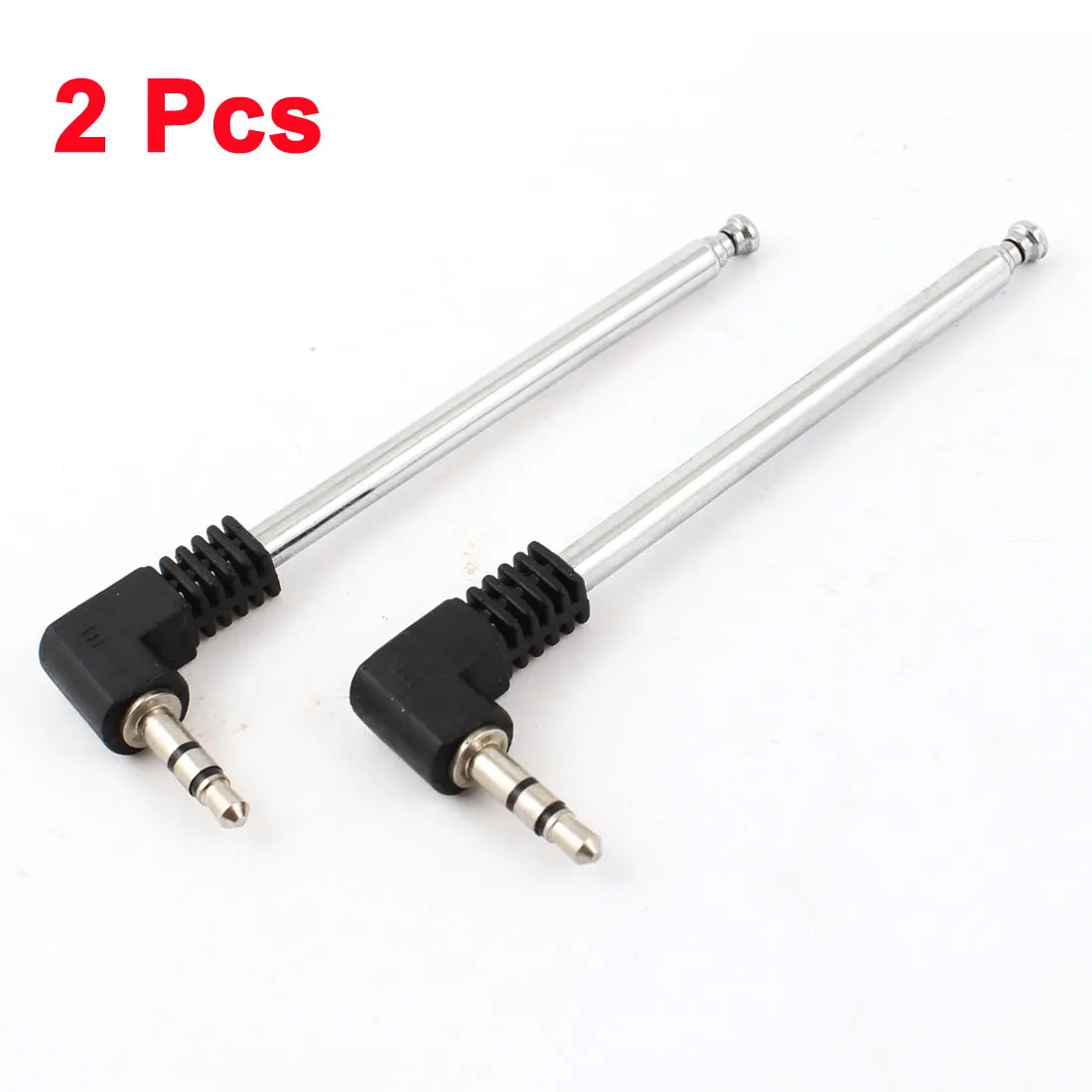 UXCELL 2Pcs Car 3.5Mm Plug 4 Sections Tv Telescopic Antenna Aerial 23.5Cm