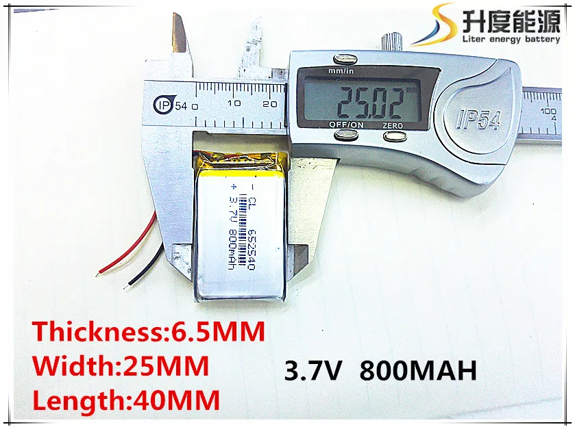 1PCS 652540 3.7V 800mah Lithium polymer Battery With Protection Board For MP3 MP4 MP5 GPS Glass Digital Product