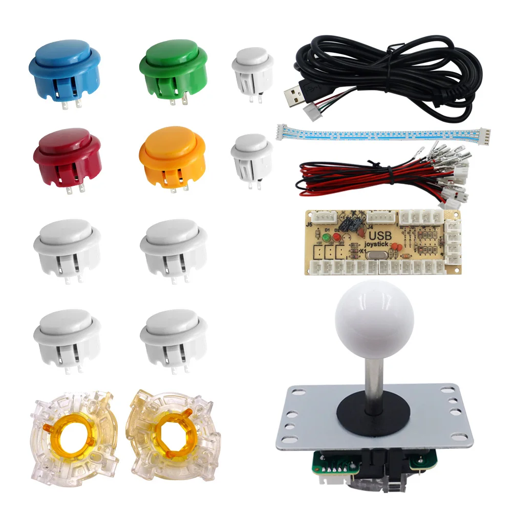 SJ@JX Zero Delay Arcade controller Arcade Push Button Raspberry Pi USB Encoder Retropie Arcade DIY Kit Arcade Game DIY Project